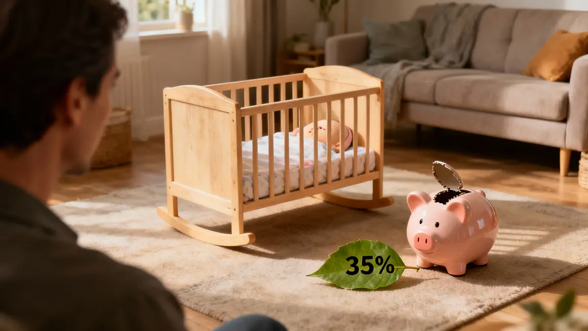 berceau tirelire 35 pourcent epargne naissance france