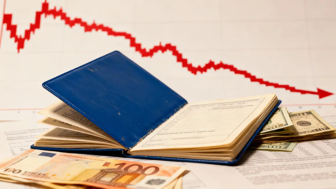 Livret bleu, pieces, billets et graphique descendant montrant la menace fiscale sur l epargne