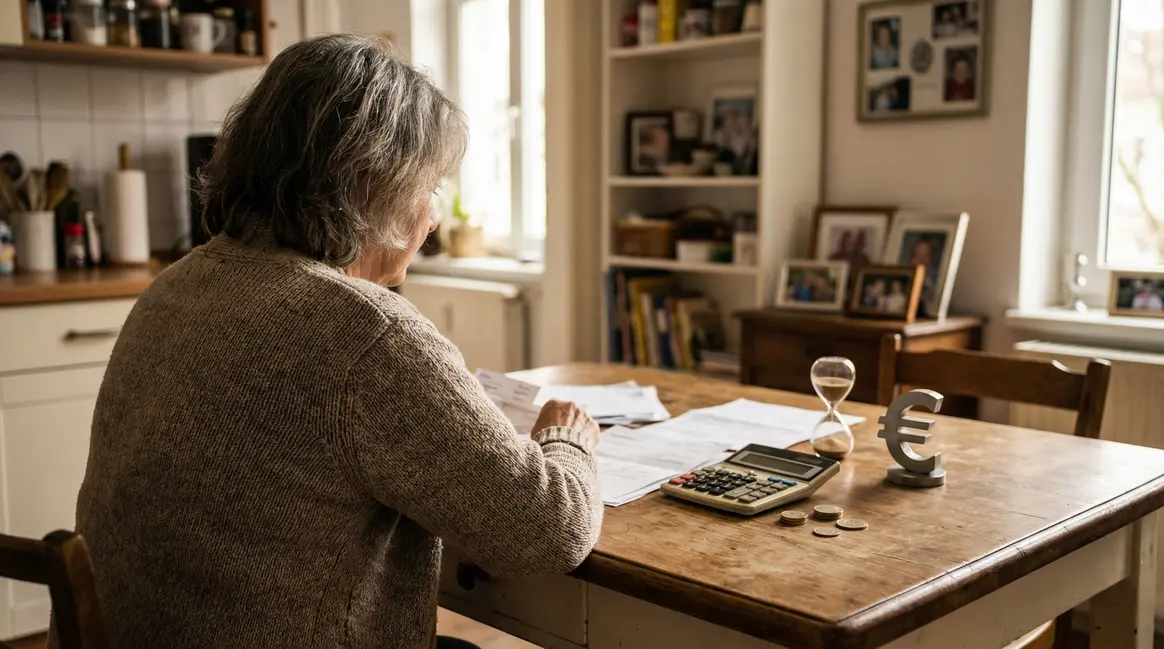 femme senior calculant epargne livret a lep maison
