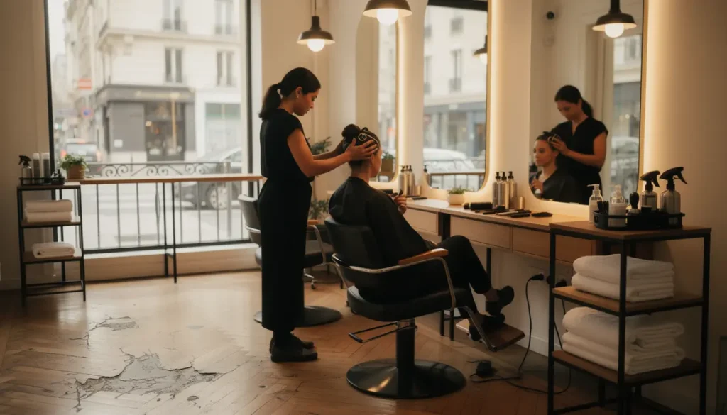 Salon de coiffure Paris head spa japonais ambiance détente