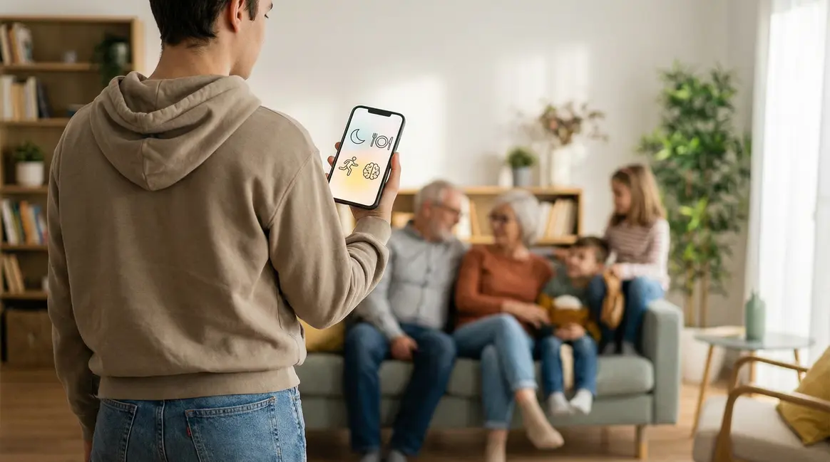 Smartphone affichant Hippocrate appli santé notifications