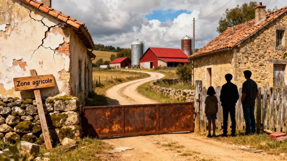 Marche rural barrière zone agricole famille ferme