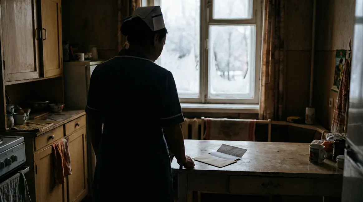 infirmiere debout cuisine lettre recommandee lumiere hivernale