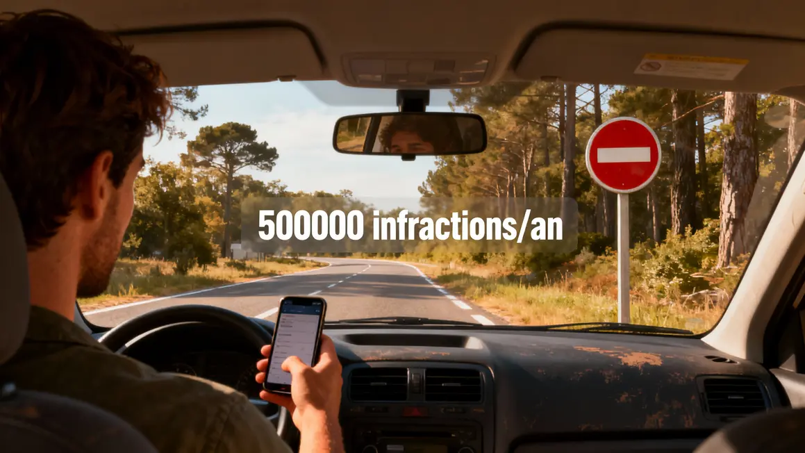 Conducteur smartphone Landes, chiffre infractions