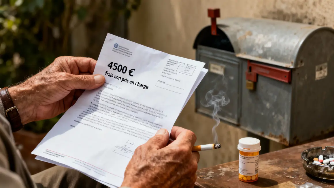Main âgée lettre 4500 euros anxiété