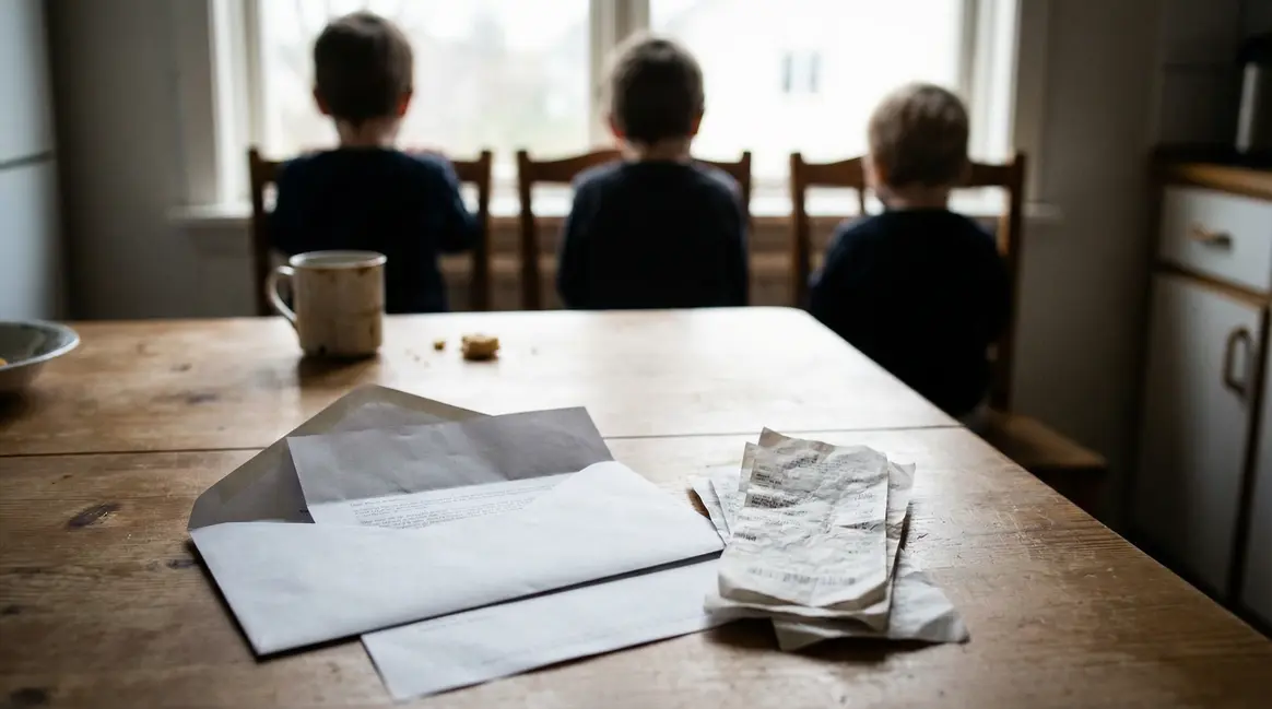 Lettre CAF ouverte table cuisine allocation rentrée scolaire enfants Limoges