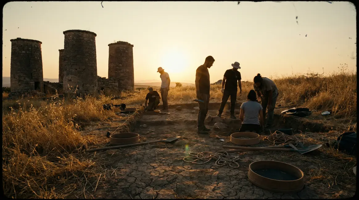 Excavation archeologique matin silos Lamonzie-Saint-Martin