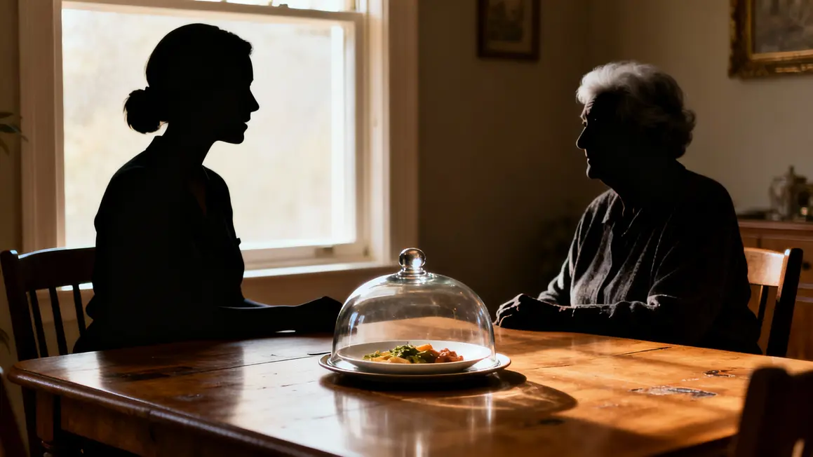 Famille aidante et senior autour de livraison repas à domicile