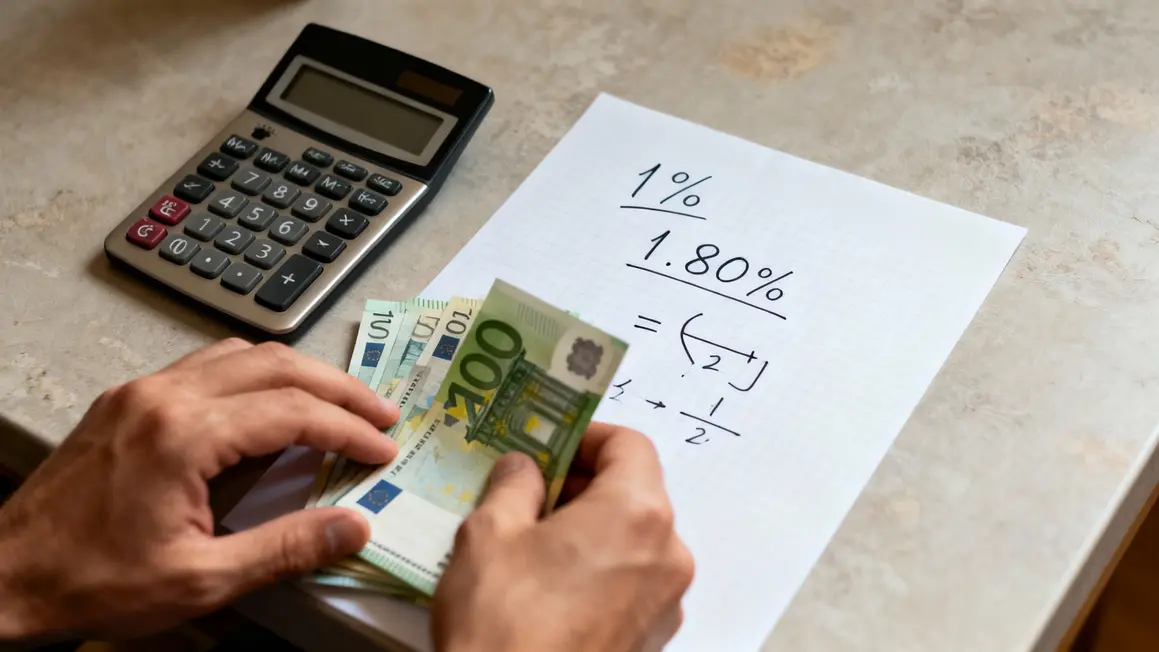 Calcul taux Livret A LEP mains euros tableau