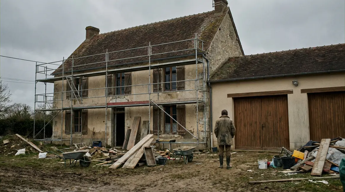 Maison individuelle chantier MaPrimeRénov suspendu France
