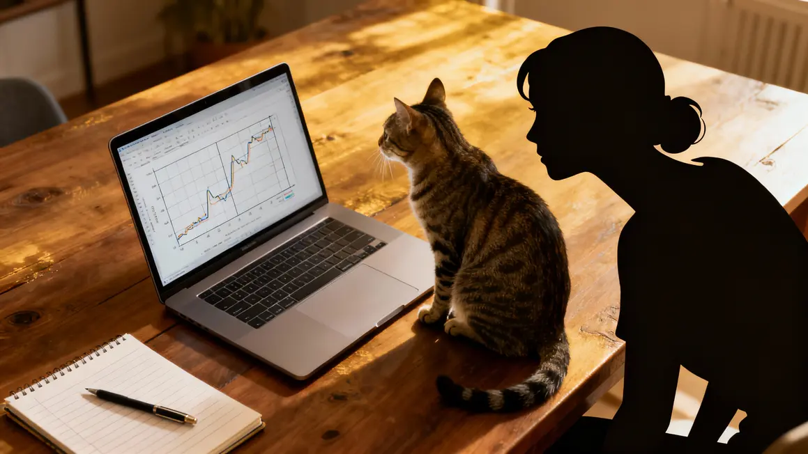femme observe chat tigré science et comportement