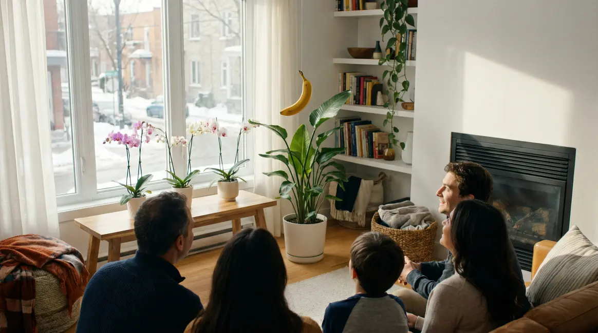 Orchidée et banane suspendue astuce floraison