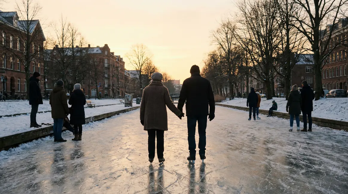 seniors patinant parc thabor rennes matin hiver