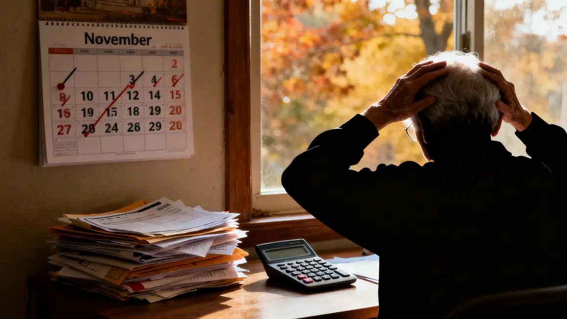 calendrier de novembre et calculatrice évoquant baisse pension retraite