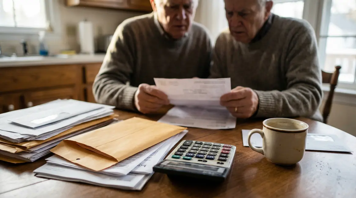 Retraités découvrant pension retraite novembre en baisse
