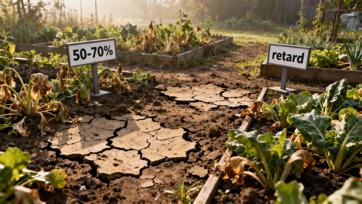 potager terre croûteuse plants flétris