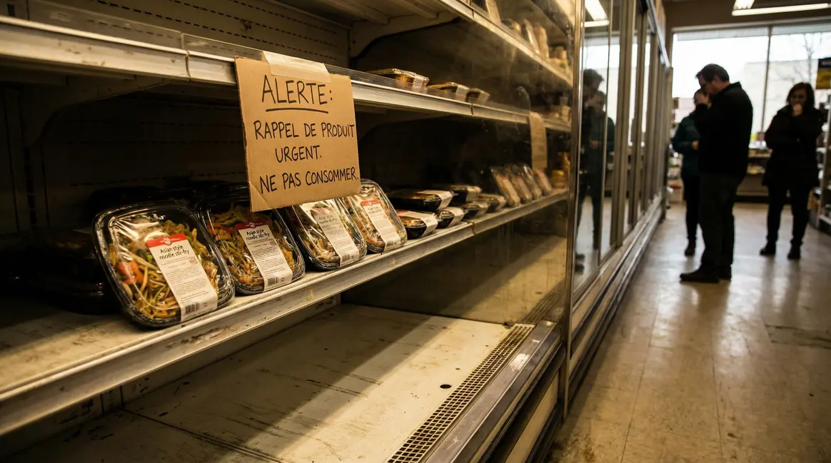 Alerte rappel plat asiatique en supermarché