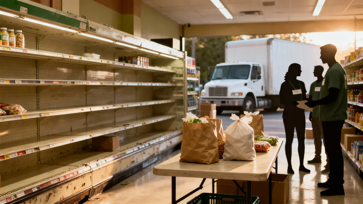 Rayon vide et sacs aide alimentaire Lorris