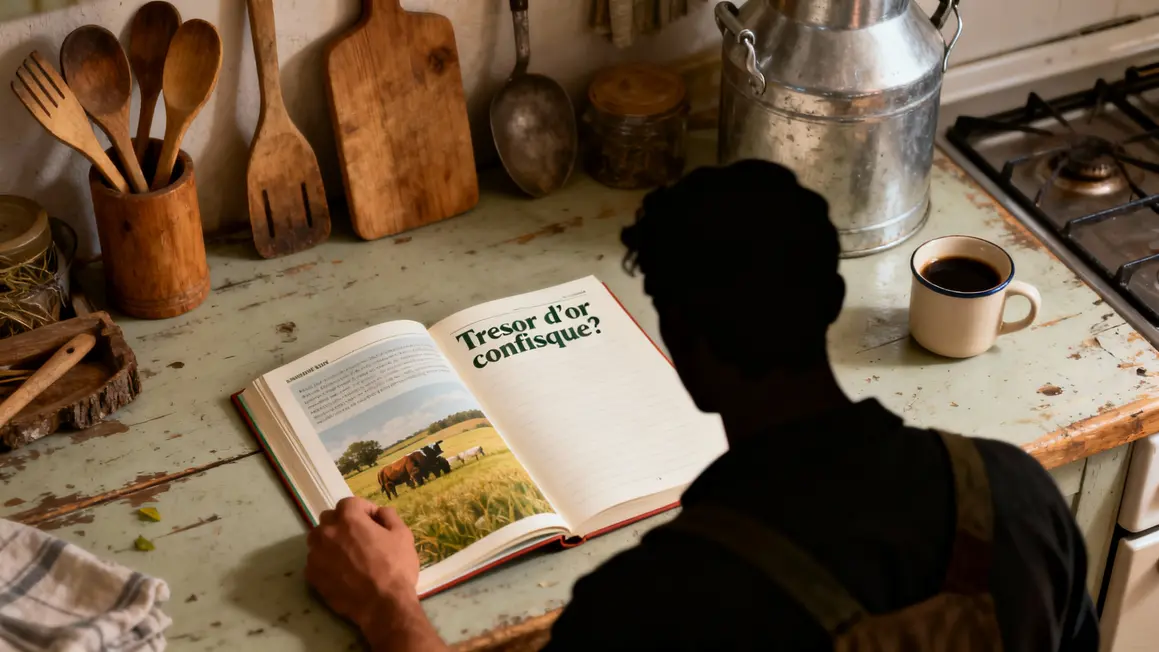 Agriculteur fake news trésor d'or confisqué journal