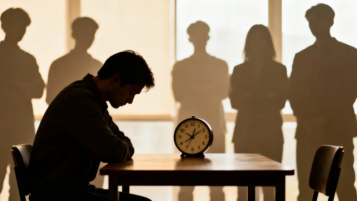 attente reflexion pression sociale table