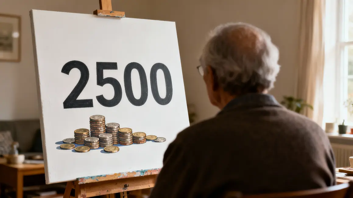 Silhouette senior et chiffre 2500 euros fiscalité