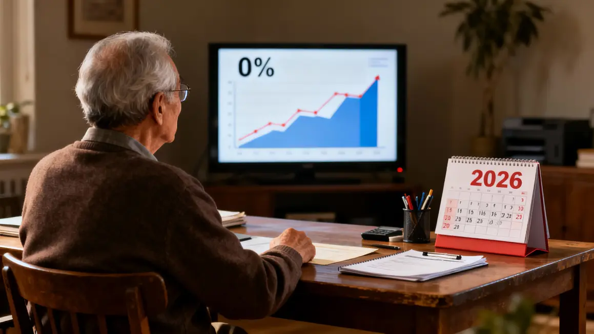Personnes agees avec graphique bloque et calendrier retraite 2026