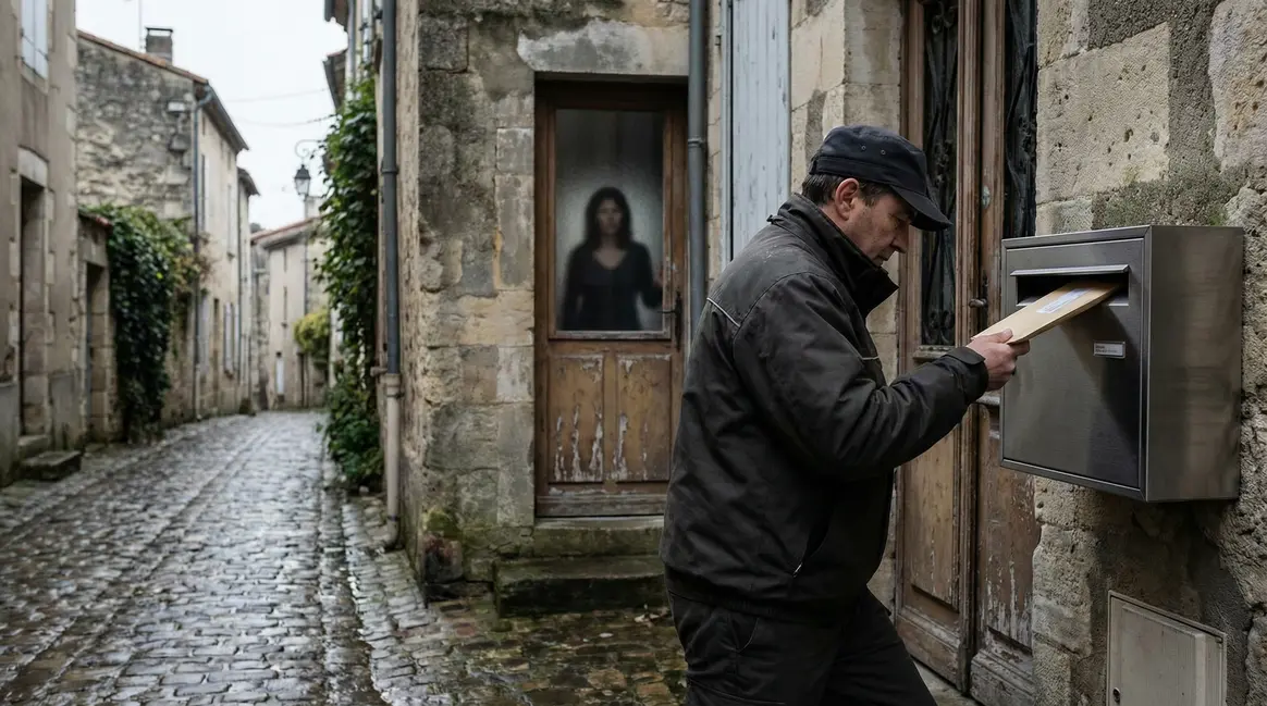 facteur distribue lettre recommandée rue française abandon chien