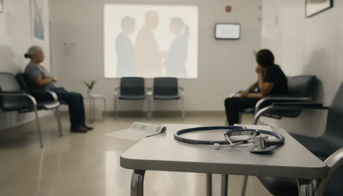 familles inquiets en salle attente cabinet medical reforme secu 2027
