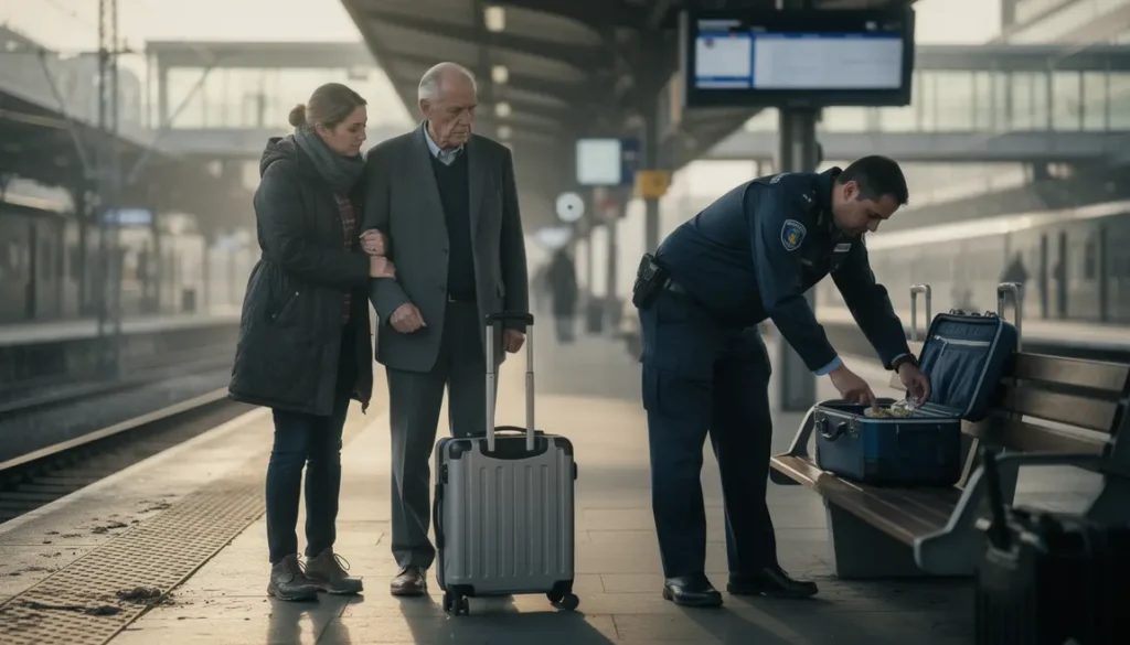 Contrôle agent Eurostar sandwich gare