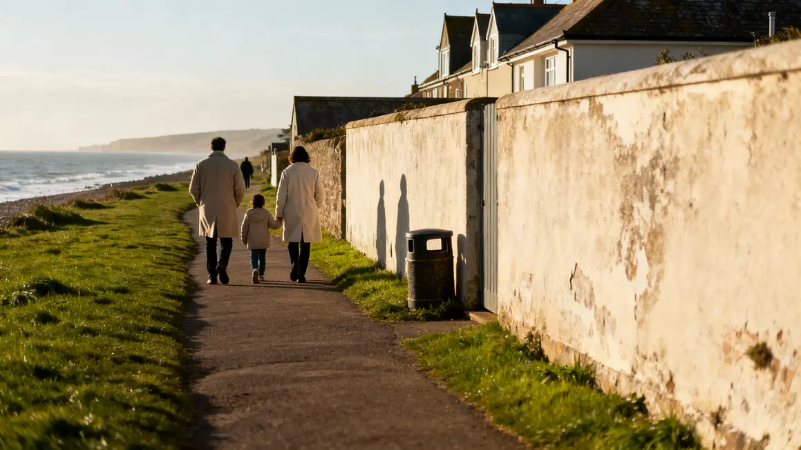 sentier cotier panneau passage a pied propriete murs