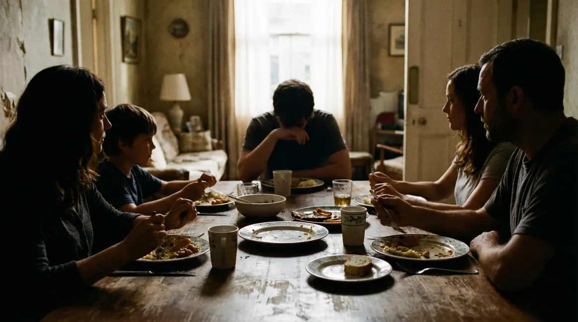 tension repas de famille et silence