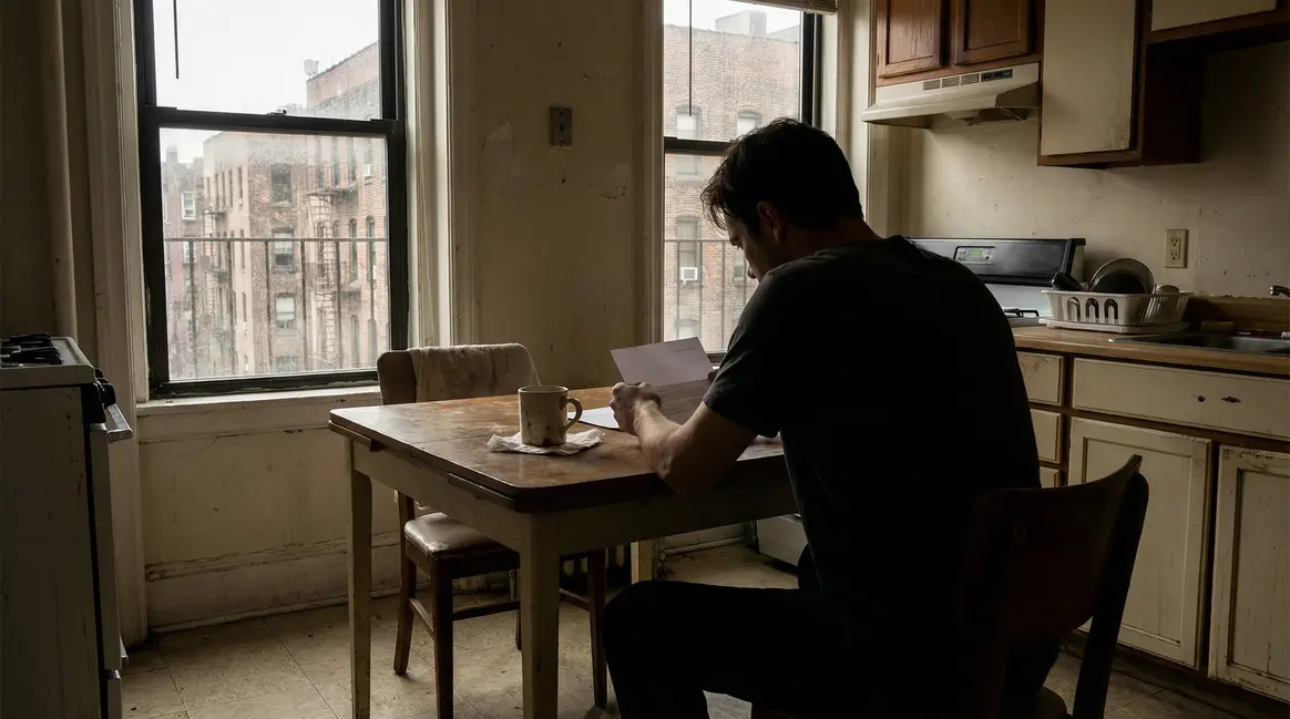 homme retraite lettre pension cuisine modeste