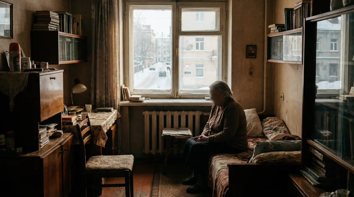 femme agee seule appartement modeste