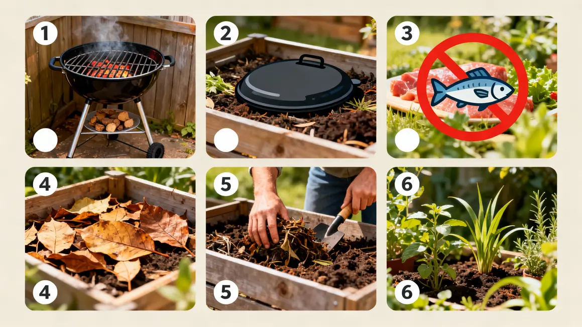 Six solutions composteur anti rats illustrées pictogrammes