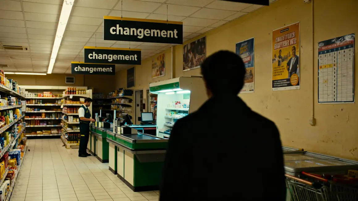 rayons supermarche panneaux changement reamenagement