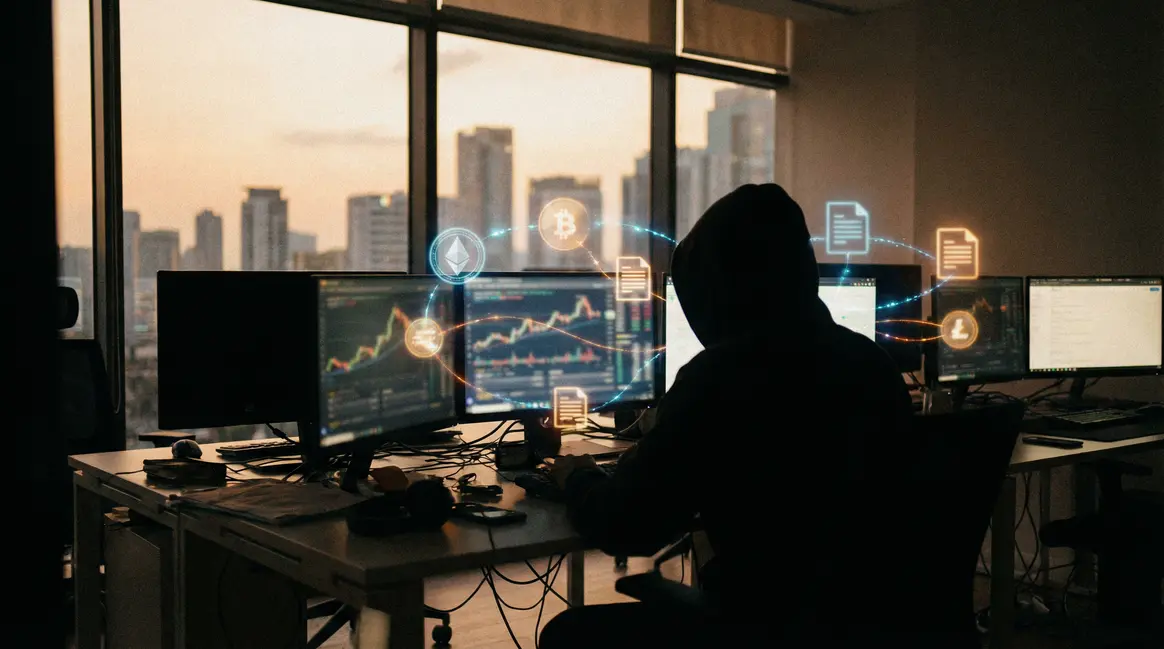 Investisseur anonyme surveille dossiers et transactions cryptomonnaie