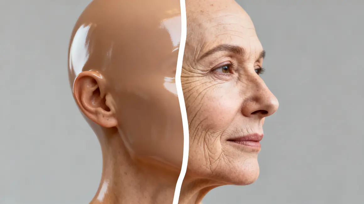 moitie visage effet express anti rides