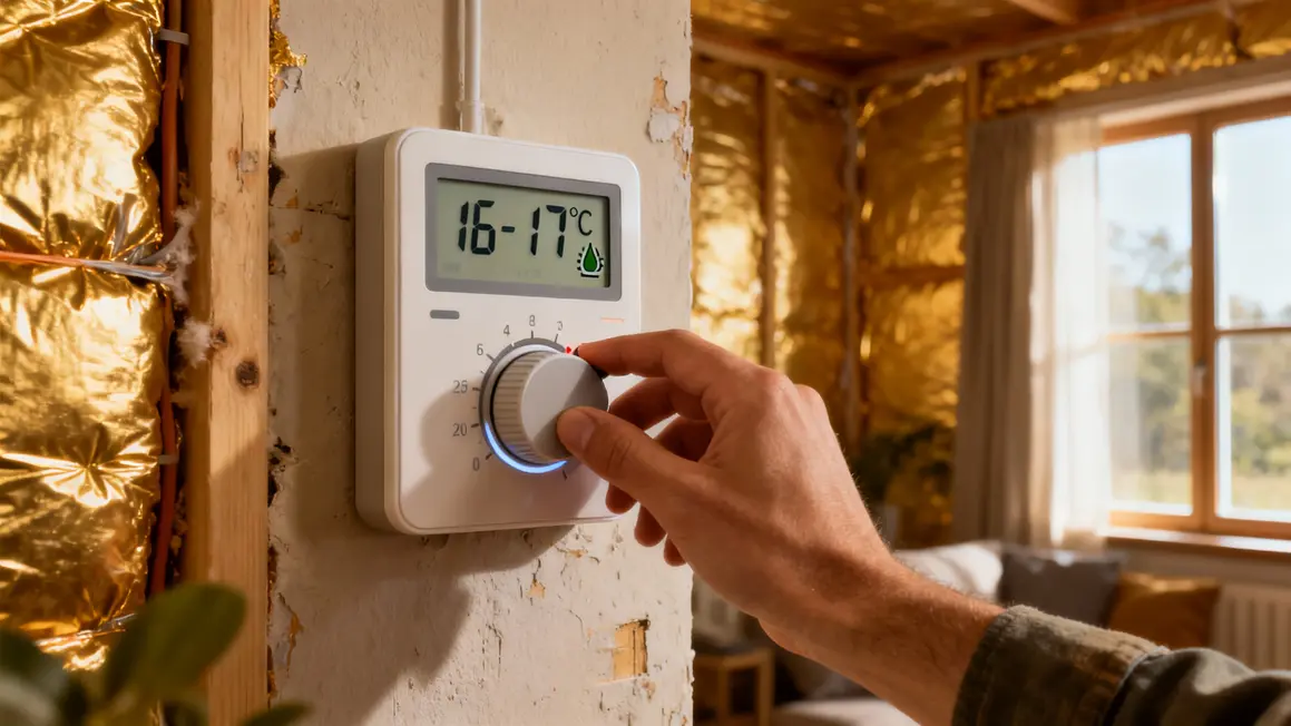 thermostat 16-17 degres economie chauffage nuit