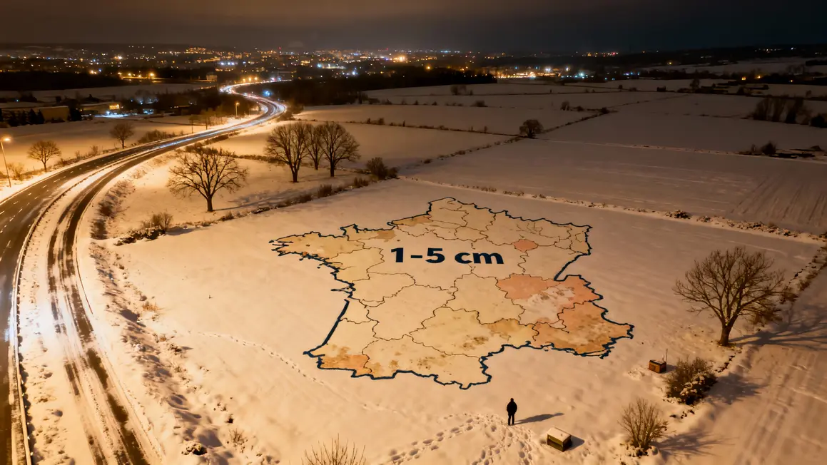 Plaines ouest France neige vague blanche