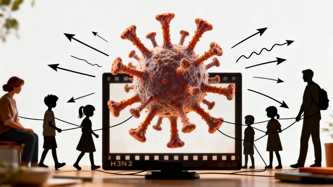 graphique virus h3n2 variant k propagation grippe