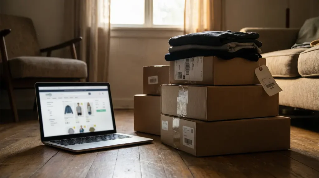 Cartons de vetements neufs arnaque sur Vinted