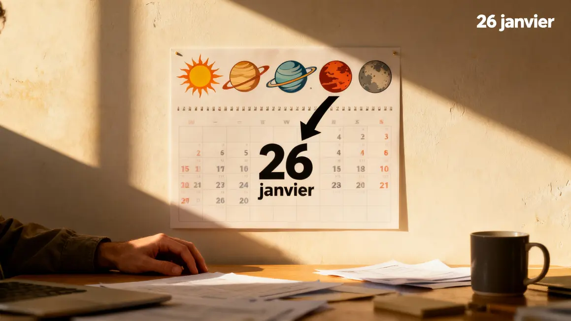 zodiaque janvier 2026 positions planetaires calendrier