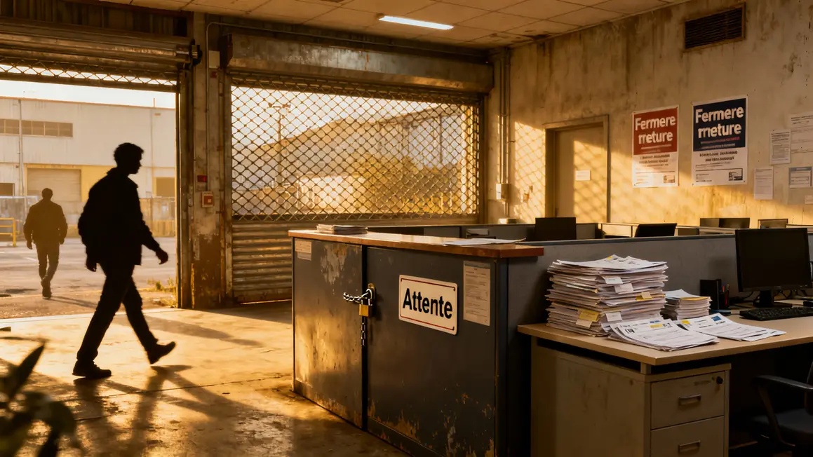 zone industrielle france grilles fermees factures
