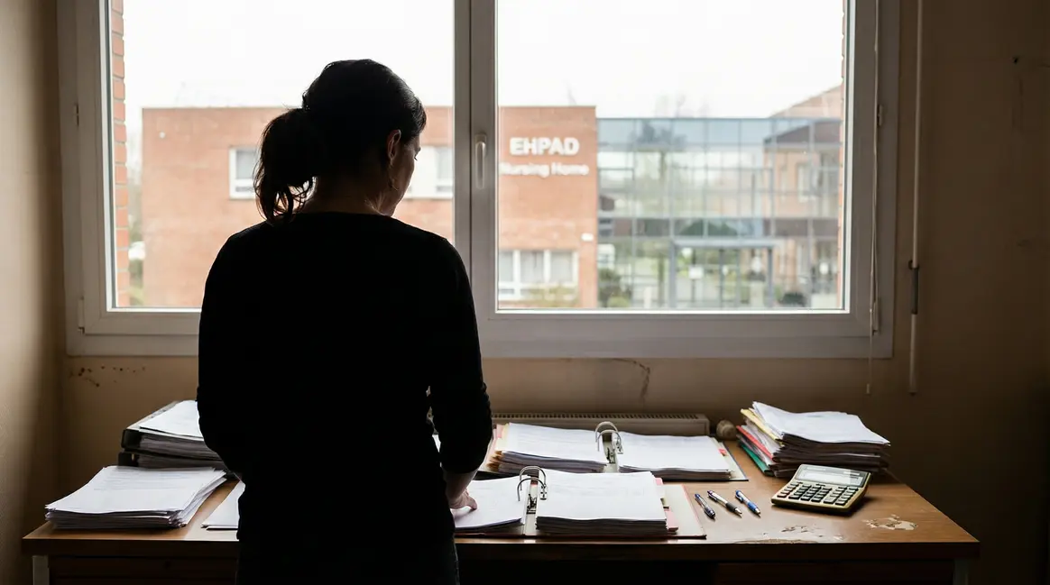 Aidant devant papiers Ehpad administratif