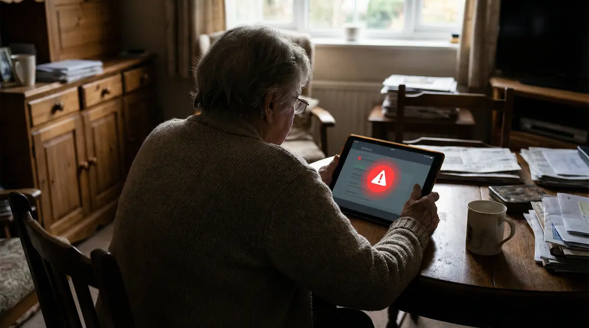 personne agee alerte rouge banque digitale