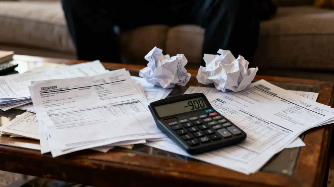 Documents administratifs CAF, calculatrice, inquiétude versement