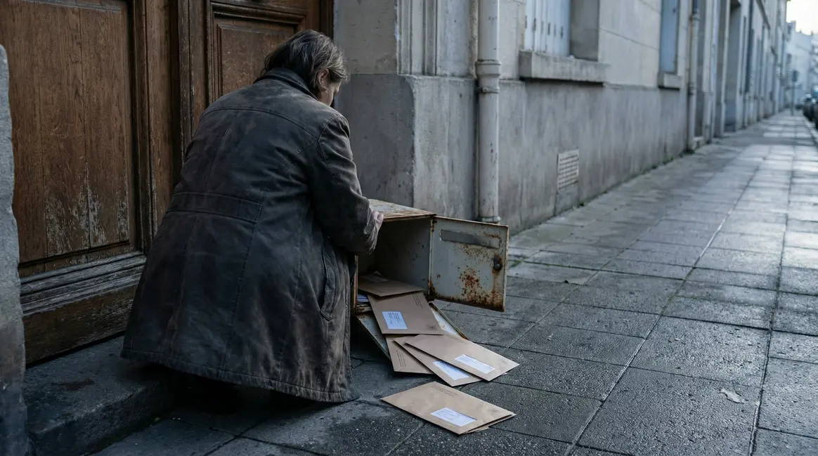 femme recoit amendes parking enveloppes boite aux lettres