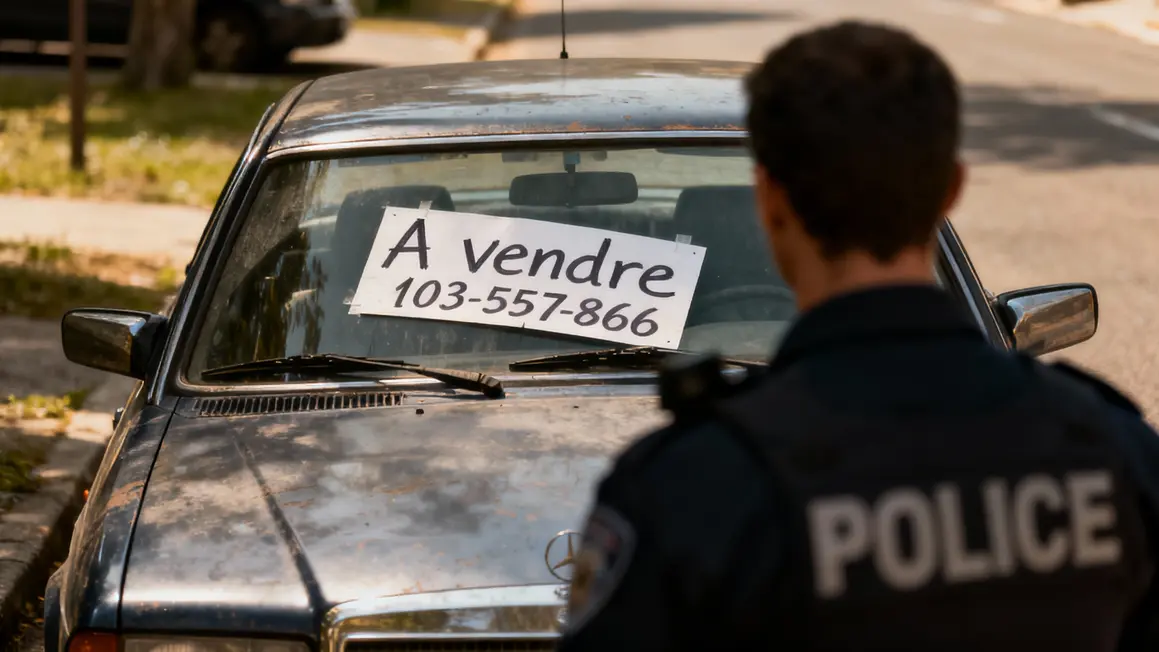 Annonce à vendre voiture amende police
