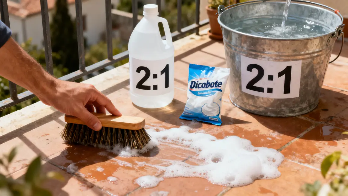 Nettoyage mousse terrasse vinaigre bicarbonate