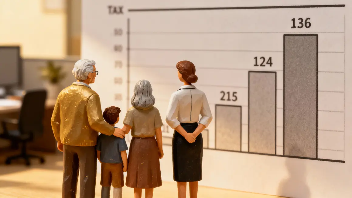 groupe devant tableau du barème fiscal